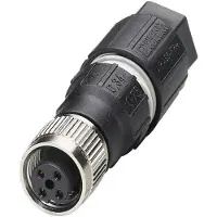 Phoenix Contact 1641772, M12, Schwarz, Edelstahl, Zink, Nickel, IP67, 250 V