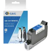 G&G Original Tintenpatrone GB-001CS, für Beschriftungsgerät MP001, 42 ml wasserfeste UV-Tinte, Einzelpack, transparent
