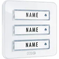 M-E MODERN-ELECTRONICS Klingeltaster KTA 3 Familien wei&szlig (KTA-3 W)