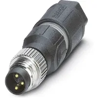Phoenix 1441024, M8, Schwarz, Silber, Zink, Nickel, IP67, 60 DC, 48 AC