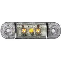 Secorut Omrids-markeringslygte Positionslys i siden 12 V, 24 V Orange Klar glas