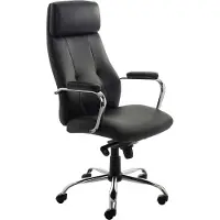 Rocada Ergoline 986V22, Gepolsterter Sitz, Gepolsterte Rückenlehne, Schwarz, Schwarz, Kunstleder, Kunstleder