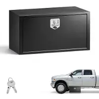 Vevor Lkw Unterbaubox 914 x 457 x 457 mm Unterflur Staukasten Kaltgewalzter Stahl Wasserdichter Werkzeugkasten mit T-Griff Schloss für Lkw Anhänger Transporter Werkzeugkiste Unterflurkasten Schwarz