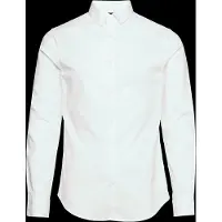 Armani Exchange für Herren. 8NZC31ZN28Z1100 Hemd Block weiß (M), Lässig, Party, Baumwolle, Klassisch, Langarm