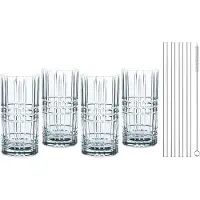 Nachtmann Feel Good Longdrinkglas 44,5 cl 4er-Pack + Strohhalm