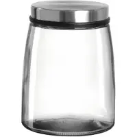 Montana 089485, Behälter, Rund, 1,01 l, Silber, Transparent, Glas, 1 Stück(e)