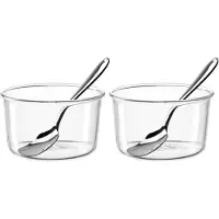 Leonardo Eisbecherglas mit Löffel Vetro 270ml (2 + 2-teilig)
