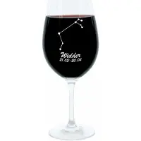 Glaskoch B. Koch jr. GmbH + Co. KG Leonardo Weinglas 400 ml, Motivglas, Sternbild Widder, Geschenk, Stimmungsglas mit Gravur, Moodglas, 22 cm