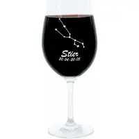 Glaskoch B. Koch jr. GmbH + Co. KG Leonardo Weinglas 400 ml, Motivglas, Sternbild Stier, Geschenk, Stimmungsglas mit Gravur, Moodglas, 22 cm