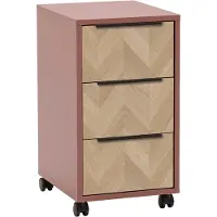Schildmeyer Piazza Rollcontainer mauve / Fischgraeten Dekor