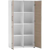 Schildmeyer "METZ, 2 Türen in Canello, Höhe 150 cm, 8 Fächer, MADE IN GERMANY" 1 Stk. tlg. Fronten in Canello, MADE IN GERMANY