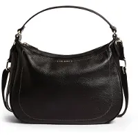 Ted Baker Leder Schultertasche Umhängetasche Lyshia Webbing Leather Hobo Bag Black schwarz