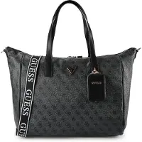 GUESS für Damen. TWHB9211017 Shopper-Tasche Latona mit schwarzem Logo (OSFA), Lässig, Polyurethan