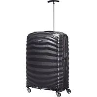 Samsonite Lite-Shock Spinner, Karre, Schwarz, Medium, 4 Rad/Räder, Spinnrad, Zahlenschloss