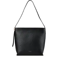 Coccinelle C-Me Lock Handtasche schwarz genarbtes Leder Zip