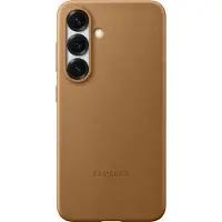 Samsung Original Galaxy S25 Hülle - Kunstleder - Backcover/Hard Case - Gold