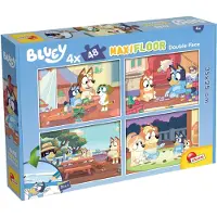 Lisciani MaxiFloor doppelseitiges Puzzle – Bluey – – 4 x 48 Teile – Ab 4 Jahren