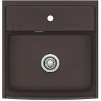 SYSTEMCERAM Elementspüle KENTRO 60 in SIENA für AP-Tiefe 60 cm - Handbetätigung / / Keramikspüle