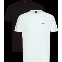 BOSS für Herren. 50478019 Pack 2 Logo-T-Shirts schwarz, weiß (M), Lässig, Kurzarm, Bio-Baumwolle, Nachhaltig
