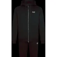 EA7 für Herren. 8NPV63_PJVRZ Trainingsanzug Einfarbig schwarz (XL), Lässig, Sportlich, Baumwolle, Multisport, Langarm