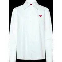 HUGO für Damen. 50556398 Relaxed Fit Hemd weiß (34), Lässig, Baumwolle, Langarm