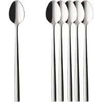 Villeroy & Boch Esslöffel "Latte-Macchiato-Löffel Piemont 19 cm 6er Set edelstahl", silber (edelstahl), B:4cm L:19cm, Esslöffel, Esslöffel, Spülmaschinenfest