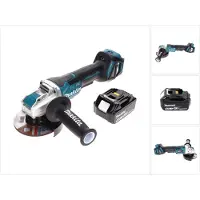 Makita DGA 519 G1 Akku Winkelschleifer 18 V 125 mm Brushless X-Lock + 1x Akku 6,0 Ah - ohne Ladegerät
