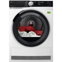 AEG 9000X Series TR9XW80890, Freistehend, Frontlader, Wärmepumpe, Weiß, Drehregler, Berührung, LED