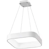 ROSSINI ILLUMINAZIONE CHOPIN – Quadratische LED-Pendelleuchte 60 W, 3000 K, warmes Licht, weiße Metallstruktur, Methacrylat-Diffusor, IP20 – Rossini-Gruppe