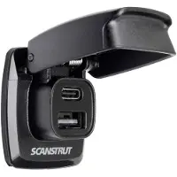 Scanstrut 1xusb-a Und 1xusb-c 12/flip Pro Schnellladung Doppel Usb-stecker 24v