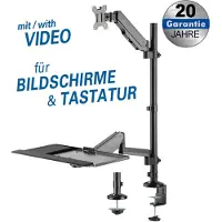 My Wall HL63L 1 Stück Monitor-Tischhalterung 43,2 cm (17") - 81,3 cm (32") Schwa