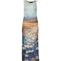Desigual Sommerkleid Celeste 26SWVK28 Blau Slim Fit