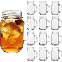 Libbey Gläser-Set "Trinkglas, 12er Set -DRINKING JARS-" 488 ml, hochwertig verarbeitet, im modernen Design