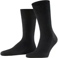 Falke Socken "Bristol Pure", Herren, Gr. 39-40, Sockengröße, schwarz (schwarz (3000)), Obermaterial: 91% Schurwolle WV. 9% Polyamid PA., Socken Socken