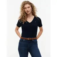 Tommy Hilfiger T-Shirt "CODY V-NECK SHORT SLEEVE" mit V-Ausschnitt, Baumwolle, Slim Fit