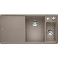 BLANCO Granitspüle "AXIA III 6 S", braun (tartufo), B:100cm, Verbundwerkstoff, Küchenspülen, Granitspüle, aus SILGRANIT, mit Glasschneidebrett und Edelstahlschale