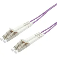 Roline LWL-Kabel 50/125µm OM4, LC/LC, LSOH, Low-Loss, violett, 0,5 m