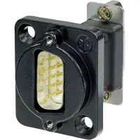 Neutrik NADB9MF-B Kabeladapter VGA Schwarz - Edelstahl (NADB9MF-B)