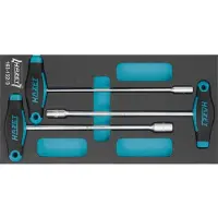 Hazet Steckschlüsselsatz 163-122/3 14mm 342mm 172mm Chrom-Vanadium-Stahl