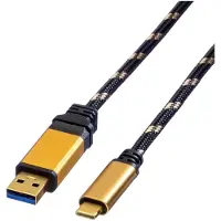 Roline GOLD USB 3.2 Gen 1 Kabel, USB A-C, ST/ST, 0,5 m