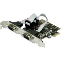 Value PCI-Express-Karte, Seriell RS232, D-Sub 9, 2 Ports