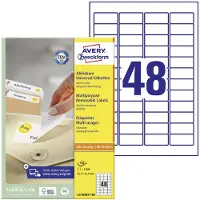 Avery-Zweckform Universal-Etiketten, 4800 Etiketten, 45,7 x 21,2 mm