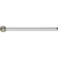 PFERD Diamant-Schleifstift Kugel Ø5,0mm Schaft-Ø3 mm D181 (grob) zum Gravieren und Entgraten