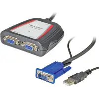 Value Portabler VGA Video-Splitter, 2fach, 250MHz, VGA, 2x VGA, Grau, 250 MHz, 0,65 m, 1920 x 1440