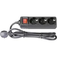 Adam hall Cables PDU 3S Steckdosenleiste 3-fach Schwarz 1,4m