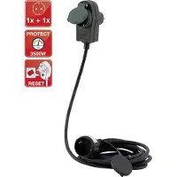 REV 0017101514 Strom Verlängerungskabel Schwarz 10 m