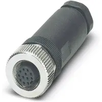 Phoenix Contact 1404420, M12, Schwarz, Edelstahl, Zink, Nickel, IP67, 30 V