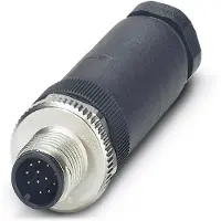 Phoenix Contact 1404419, M12, Schwarz, Edelstahl, Zink, Nickel, IP67, 1,5 A