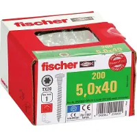 Fischer Holzverbinder Schraube Pan-Head 5x40 mm, 200 Stück