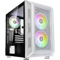 Kolink Citadel Mesh RGB, Micro Tower, PC, Weiß, micro ATX, Mini-ITX, Netz, Kunststoff, Stahl, Gehärtetes Glas, Gaming